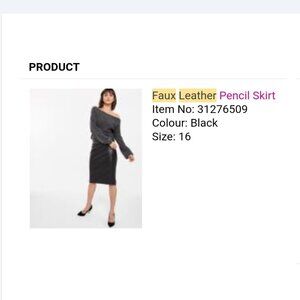 Faux Leather Pencil skirt